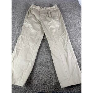 Callaway Golf Chino Pants Men's Beige Pleated Front Cotton Golf Slacks - 34x32